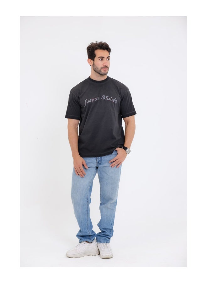 WHITE RABBIT Chest Printed Cotton T-Shirt - Image 5