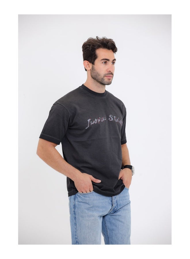 WHITE RABBIT Chest Printed Cotton T-Shirt - Image 3