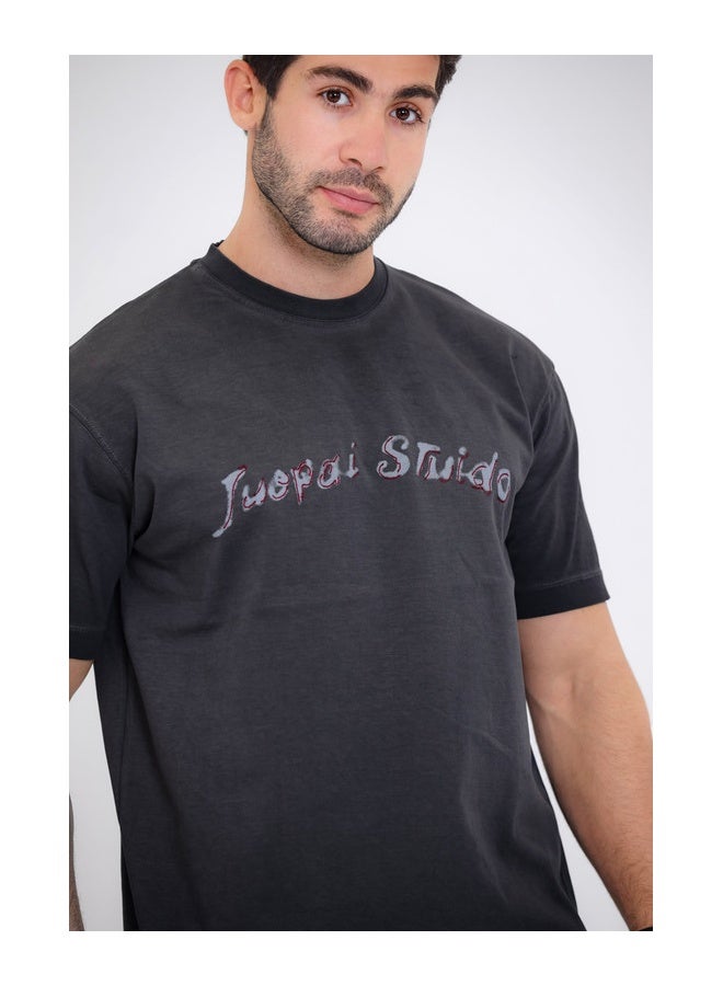 WHITE RABBIT Chest Printed Cotton T-Shirt - Image 4