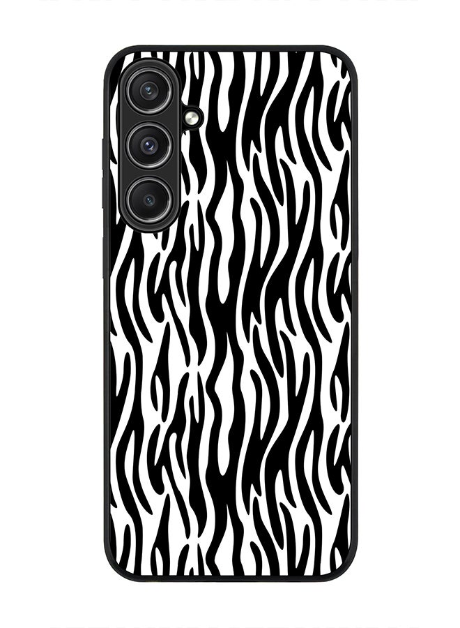 Stylizedd Rugged Black Edge case for Samsung Galaxy S23 FE, Custom Slim fit Flexible Anti Drop Thin Phone Case Cover - Zebra Stripes - Image 1