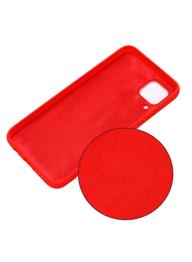 اس-توب جراب لهاتف Samsung Galaxy A12 مصنوع من السيليكون السائل المقاوم للصدمات بتغطية كاملة بلون نقي - Image 3