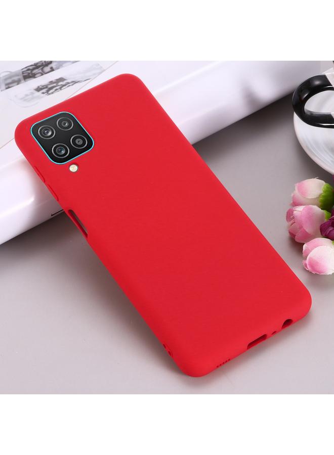 اس-توب جراب لهاتف Samsung Galaxy A12 مصنوع من السيليكون السائل المقاوم للصدمات بتغطية كاملة بلون نقي - Image 5