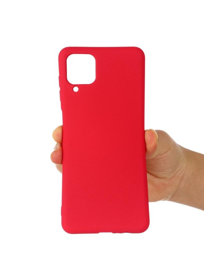 اس-توب جراب لهاتف Samsung Galaxy A12 مصنوع من السيليكون السائل المقاوم للصدمات بتغطية كاملة بلون نقي - Image 2