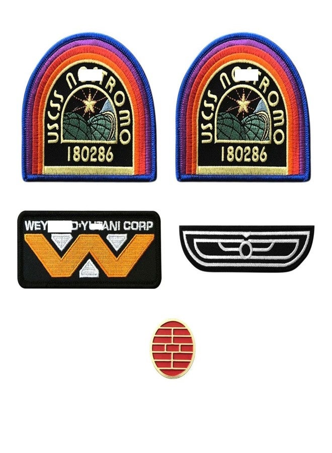 Alien U.S.C.S.S. Nostro Flight Wings Weyld Yutni Patch [5PC Bundle-with Nostro Pin]