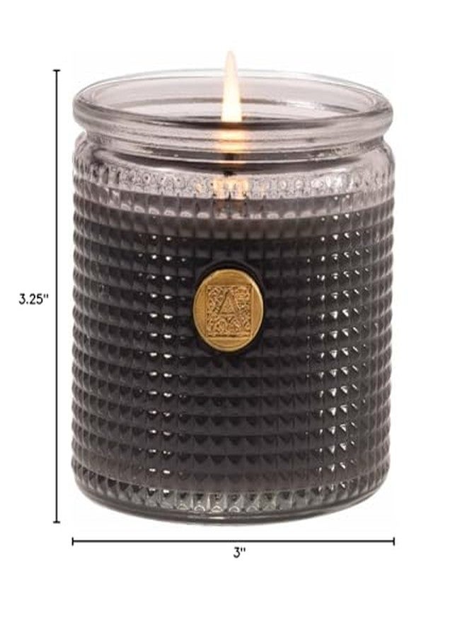 أروماتك شمعة زجاجية مزخرفة من أروماتيك، برائحة الفانيليا المدخنة وخشب الصندل، 6 أونصة - Image 2