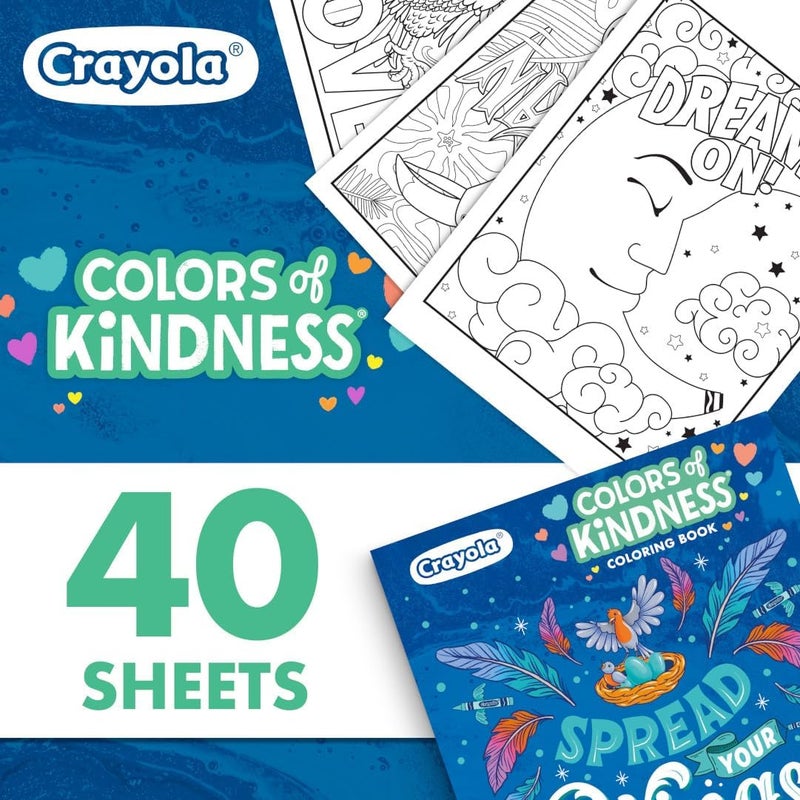 Crayola Coloring Book, Colors of Kindness, Gift, 40 Adult Coloring Pages - Image 4