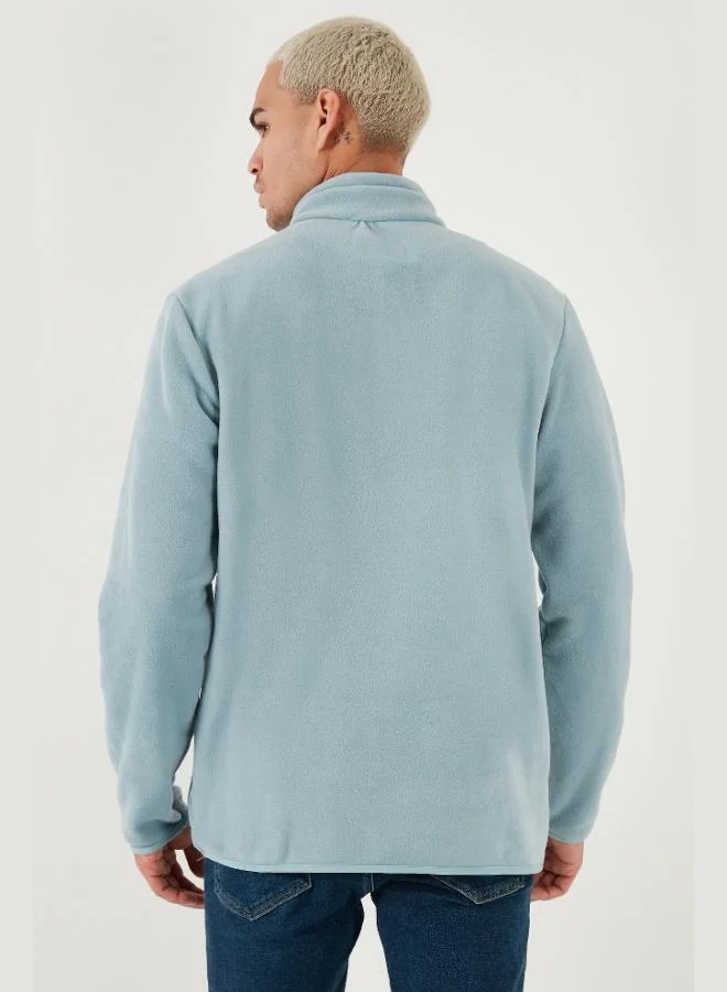 Buratti  Buratti Regular Fit Anti-Pilling Non-Pilling Standing Collar Thick Winter Raised Polar Fleece Men's POLAR 5896700 for Men | Best Price UAE