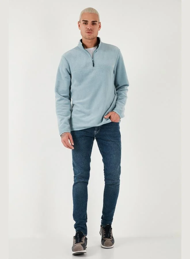 Buratti  Buratti Regular Fit Anti-Pilling Non-Pilling Standing Collar Thick Winter Raised Polar Fleece Men's POLAR 5896700 for Men | Best Price UAE