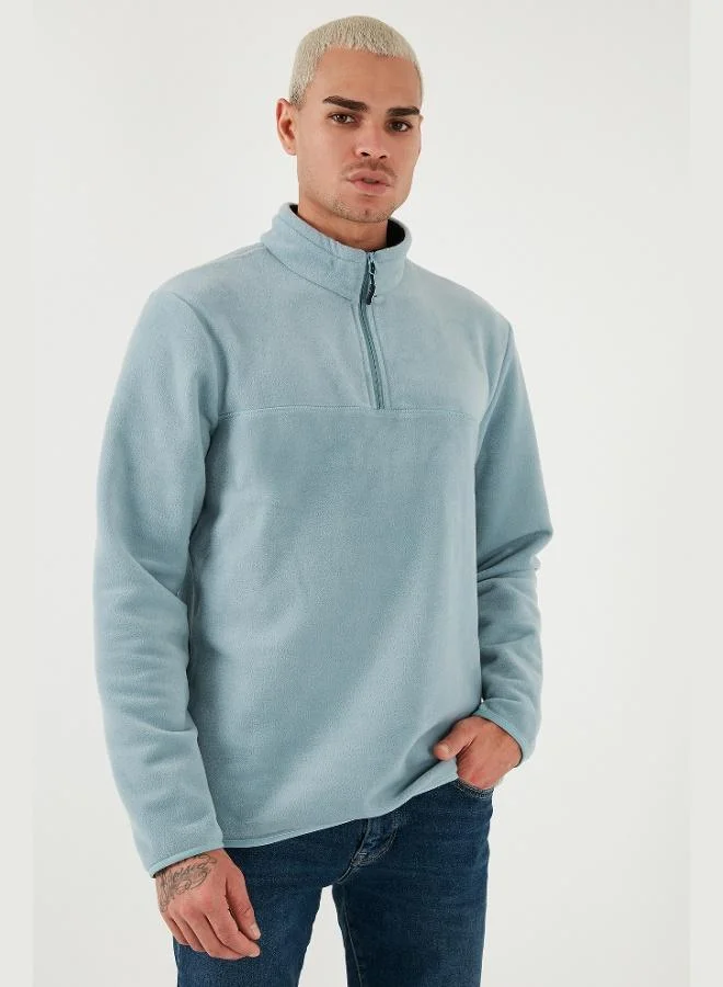 Buratti  Buratti Regular Fit Anti-Pilling Non-Pilling Standing Collar Thick Winter Raised Polar Fleece Men's POLAR 5896700 for Men | Best Price UAE