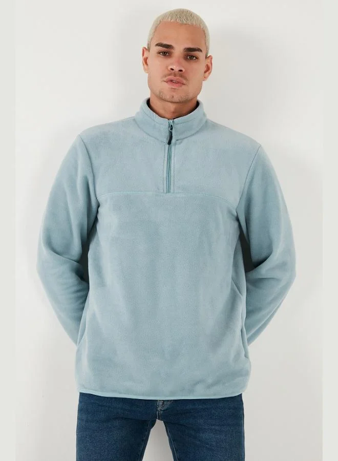 Buratti  Buratti Regular Fit Anti-Pilling Non-Pilling Standing Collar Thick Winter Raised Polar Fleece Men's POLAR 5896700 for Men | Best Price UAE