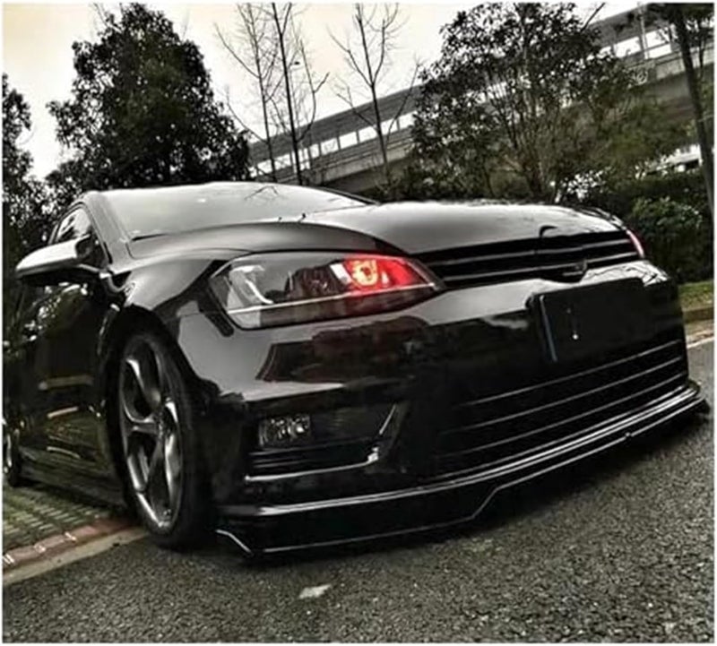 DEMULAX Glossy Black Front Bumper Spoiler Lip for VW Golf 7.5 - Image 5