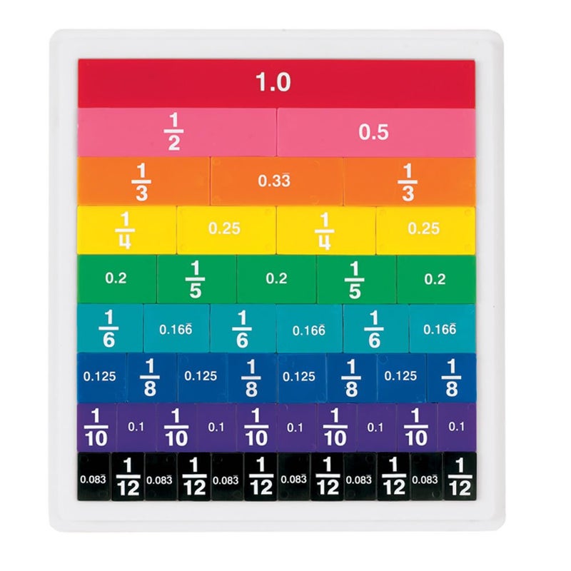 hand2mind ETA Rainbow FractionDecimal Tiles