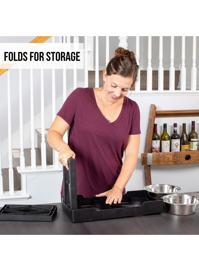 بت زون أوعية طعام مرتفعة للكلاب من Pet Zone بتصميم Diner 3 مع حامل أوعية مرتفع قابل لتعديل الارتفاع مع وعاءين من الفولاذ المقاوم للصدأ (سعة كل وعاء 7 أكواب) - Image 5