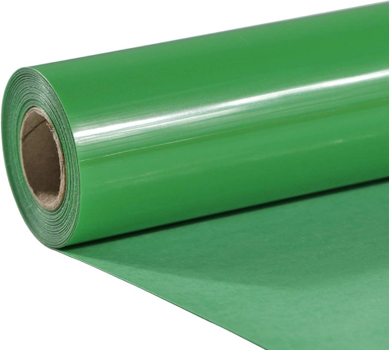 TUMIYA Fruit Green Heat Transfer Vinyl HTV Rolls, 12" x 8ft Iron on Vinyl for T-Shirt, Glossy Adhesive Fruit Green HTV Vinyl for Heat Press DIY Design Easy to Cut & Weed - Image 1