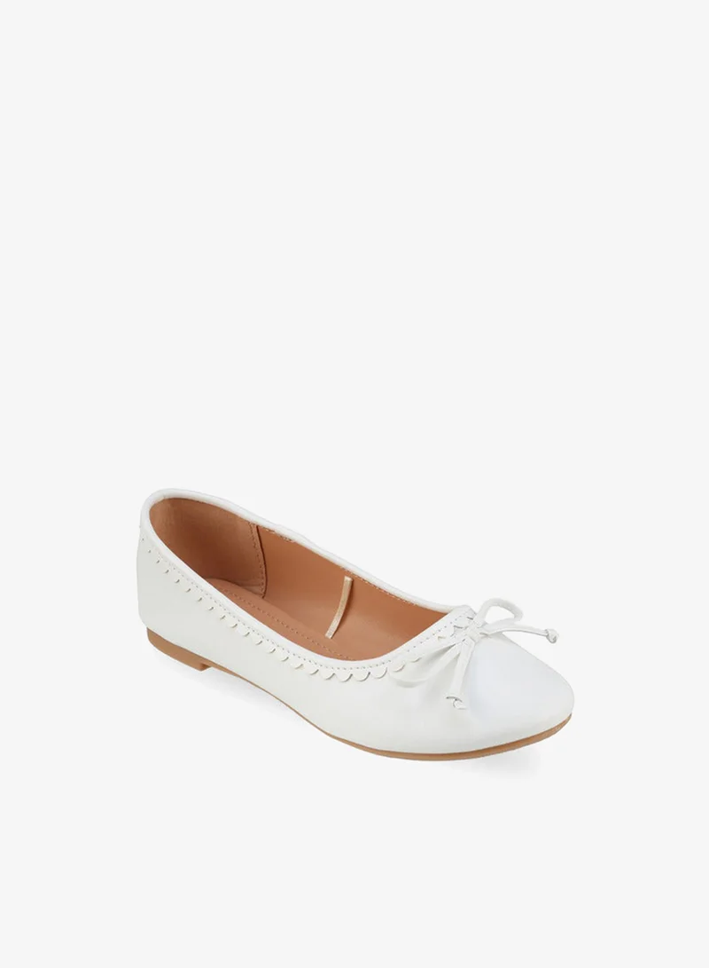 Flora Bella By Shoexpress Flora Bella Girls Bow Accent Ballerina Shoes