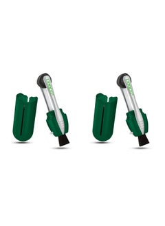 CarbonKlean Glasses Cleaner - for Eyeglasses, Reading Glasses, and More - Lens Cleaner With Carbon Microfiber Tech - Soft Touch Green - 2 Count (Pack of 1)