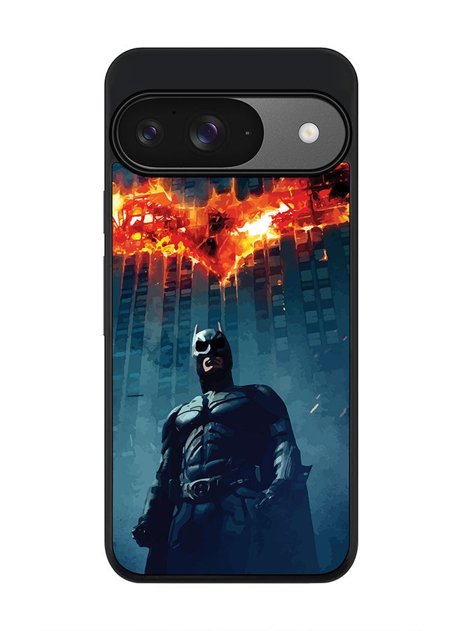 Stylizedd For Google Pixel 9 Case,Slim fit Camera Protection, Shockproof Thin Phone cover - Burning Batman - Image 1