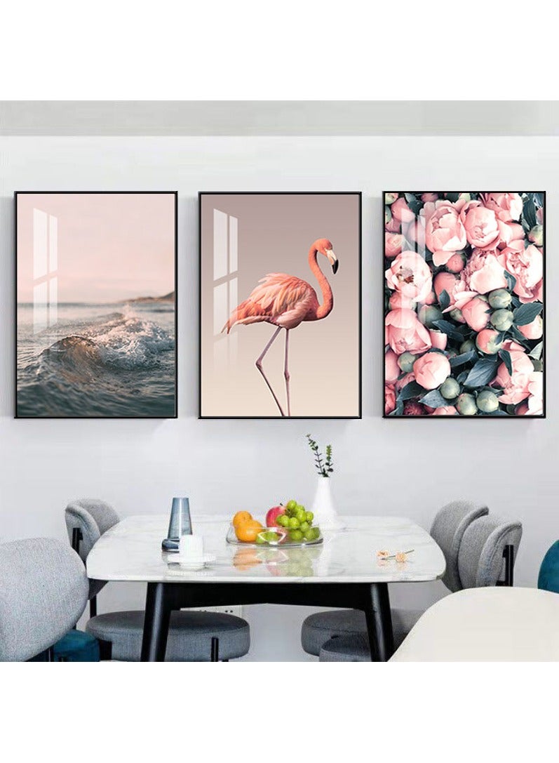 FASHION HOME 3PCS Wall Art Bright Style Minimalist Decor Modern Abstract Canvas Prints Poster Picture Framed Paintings Decorations - Image 5