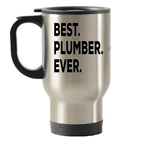 SpreadPassion THE STORE – The Best Plumber Ever Tumbler – Stainless Steel Novelty Tumbler for Birthday and Anniversary Parties – Gift Idea for Appreciate on Christmas – 14 Oz Hot Tea Tumbler (Silver) - Image 3