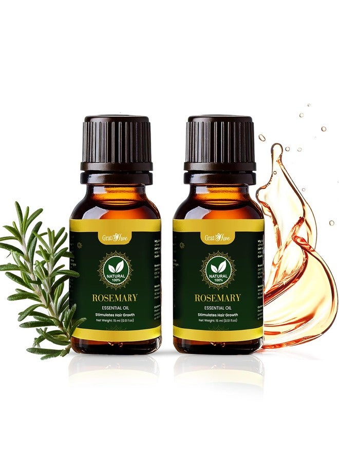 Gratihive 100% Pure Rosemary Essential Oil for Hair - Nourishing Rosemary Oil - Ideal for Women & Men - 30 ml - Image 1