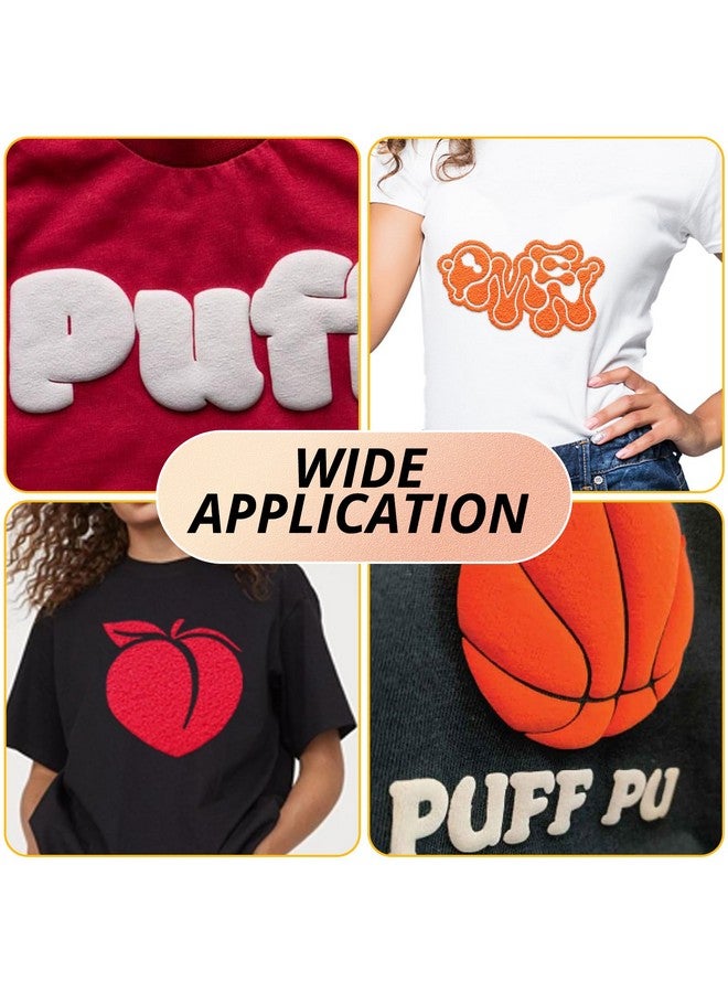 HTVRONT Black Puff Vinyl Heat Transfer - 10" x 6ft Black Puff HTV Vinyl Roll for T Shirts, Black 3D Puff Heat Transfer Vinyl for Cricut & Cameo - Easy to Cut & Weed & Transfer (Black) - Image 5