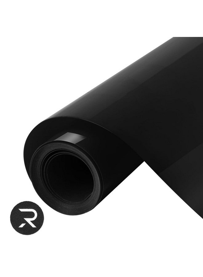 HTVRONT Black Puff Vinyl Heat Transfer - 10" x 6ft Black Puff HTV Vinyl Roll for T Shirts, Black 3D Puff Heat Transfer Vinyl for Cricut & Cameo - Easy to Cut & Weed & Transfer (Black) - Image 1