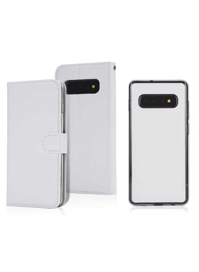 S-TOP Case For Samsung Galaxy S10+ Cross Texture Detachable Leather Phone Case - Image 1
