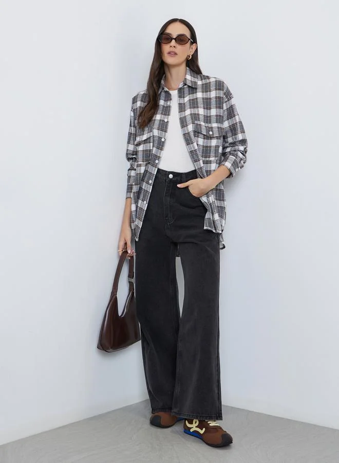 Styli Styli High Rise Straight Fit Jeans