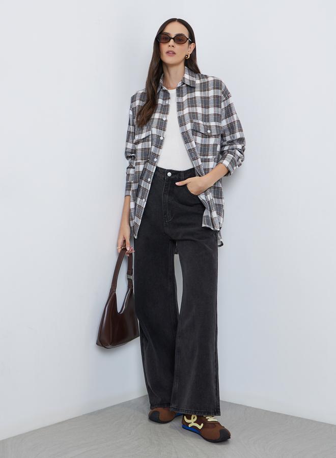 ستايلي جينز ستايلي مستقيم بخصر مرتفع - Image 1