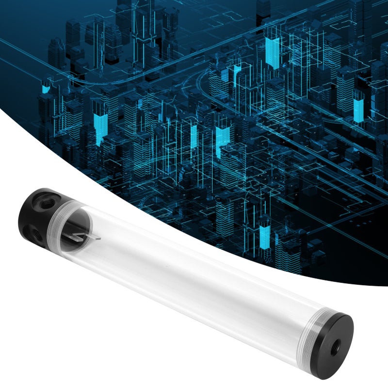 Water Cooling Tank Acrylic Cylindrical 4‑Hole G1/4 Thread Reservoir Computer Cooler Accessories - Image 2