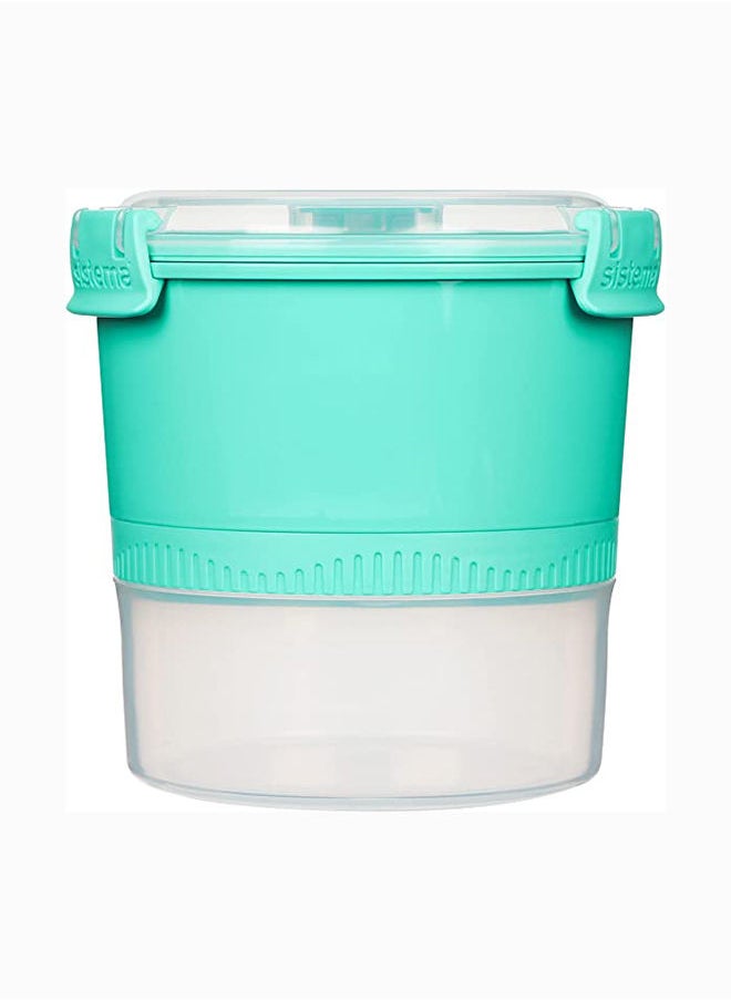 sistema - Sistema Lunch Bag To Go, is Stackable and Portable, keeps your lunch warm/Cool, Lead free, Food Safe, made with high quality material. Teal - Image 1