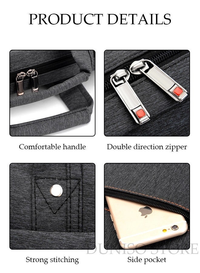 DUNISO 15.6 Inch Laptop Bag with Multi Compartment Lightweight Laptop Hand Bag Crossbody Bag Travel Business Briefcase Water-Resistant Dust-proof Shoulder Messenger Bag for Men Work Office - Image 5