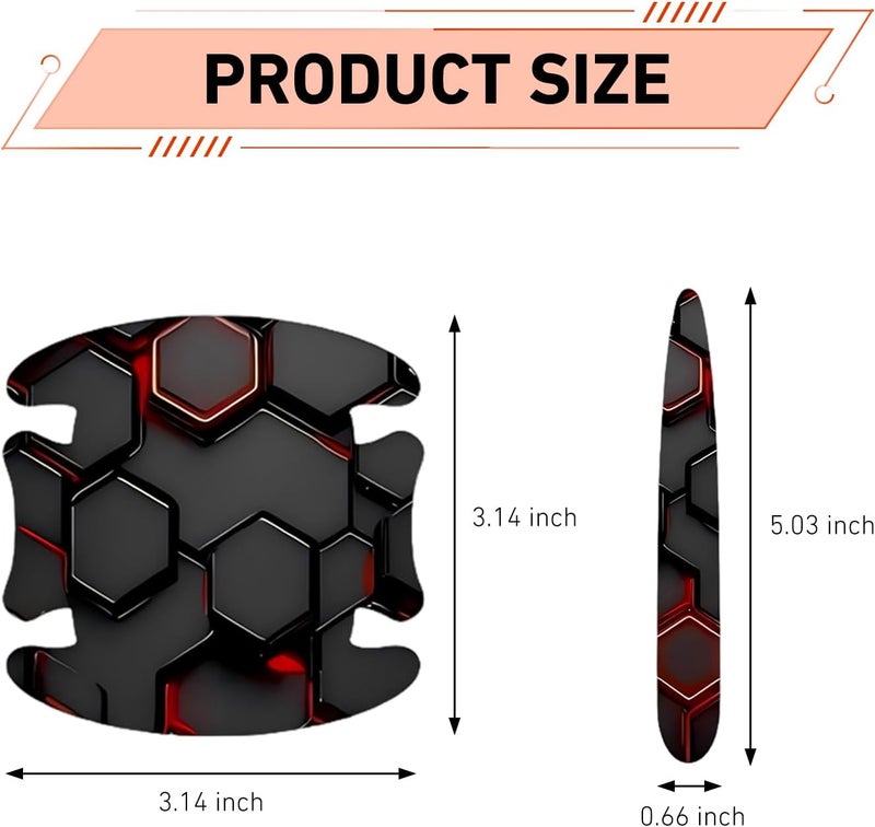 MOXRUQ 8 PCS Car Door Handle Scratch Protectors, Scratch-Proof Door Cup Protectors, Automotive Door Handle Paint Protective Film, Universal for Most Cars (Style 6) - Image 2