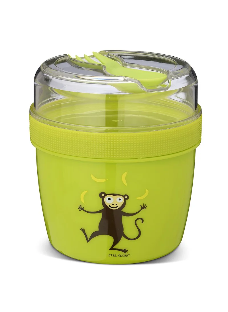 Carl Oscar Carl Oscar Sweden N'Ice Cup Lunch Box™ 0.5L With Cooling Pack + Upper Snack Compartment 0.3L - Lime