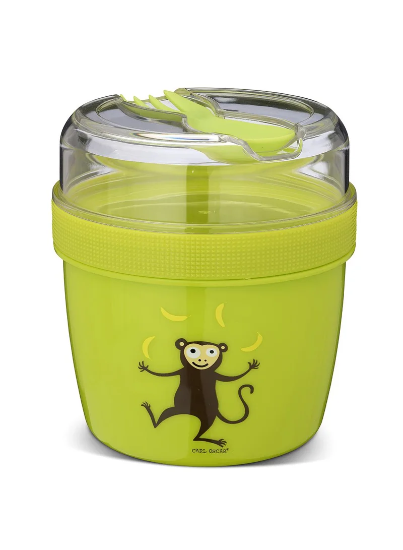 Carl Oscar Carl Oscar Sweden N'Ice Cup Lunch Box™ 0.5L With Cooling Pack + Upper Snack Compartment 0.3L - Lime