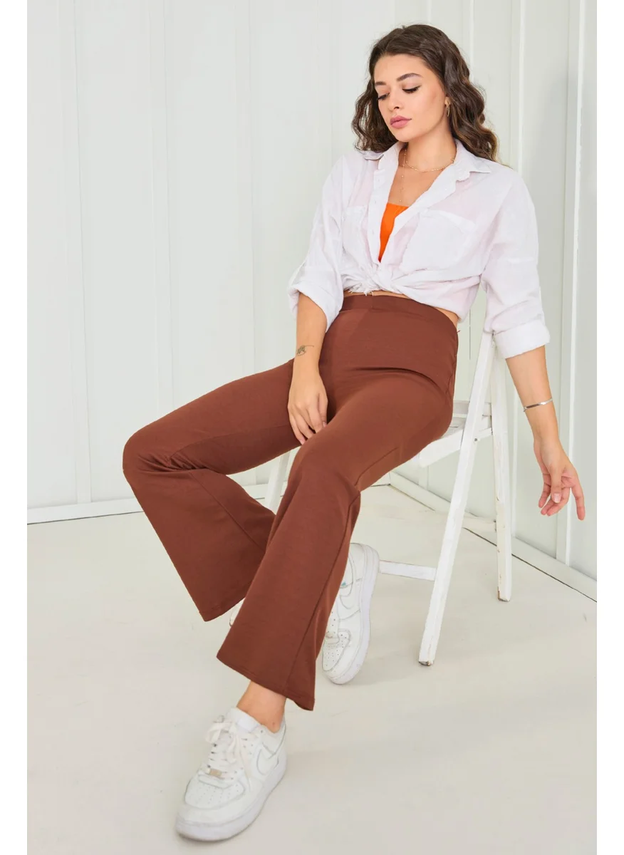 Tofisa 23023-BROWN Trousers