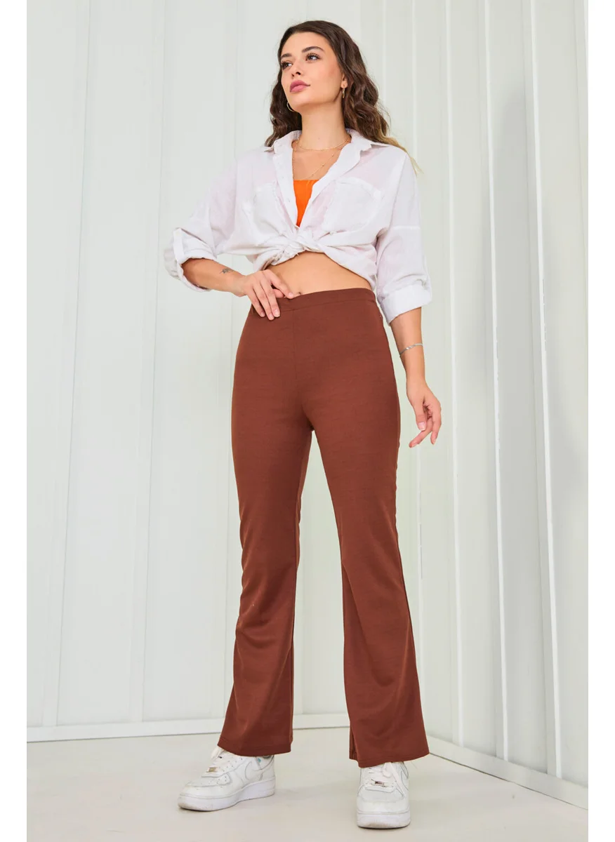 Tofisa 23023-BROWN Trousers