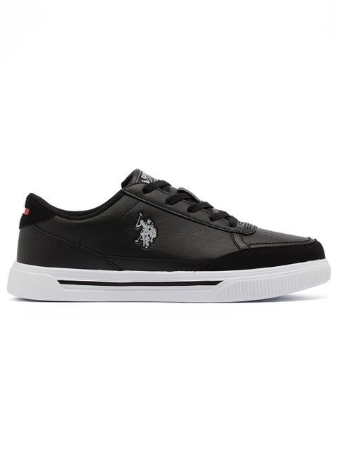 Men's Black hite Low-Top Sneakers - Lightweight Lace-Up Design, Comfortable for Everyday Outfits
