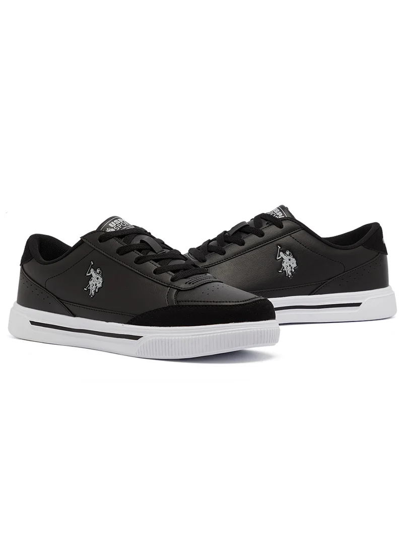 U.S. Polo Assn. Men's Black Low-Top Sneakers - Lightweight Lace-Up Design, Comfortable for Everyday Outfits