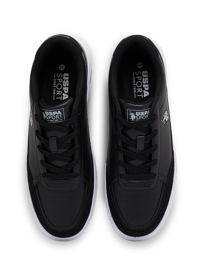U.S. Polo Assn. - Men's Black hite Low-Top Sneakers - Lightweight Lace-Up Design, Comfortable for Everyday Outfits - Image 1