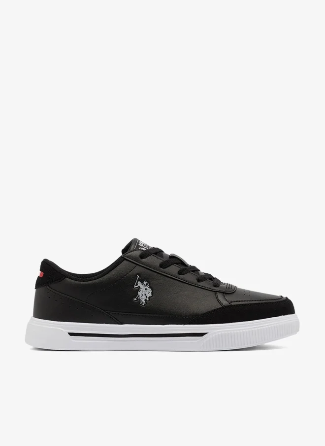 Men's Black Low-Top Sneakers - Lightweight Shoes Lace-Up Design, Comfortable for Everyday Outfits