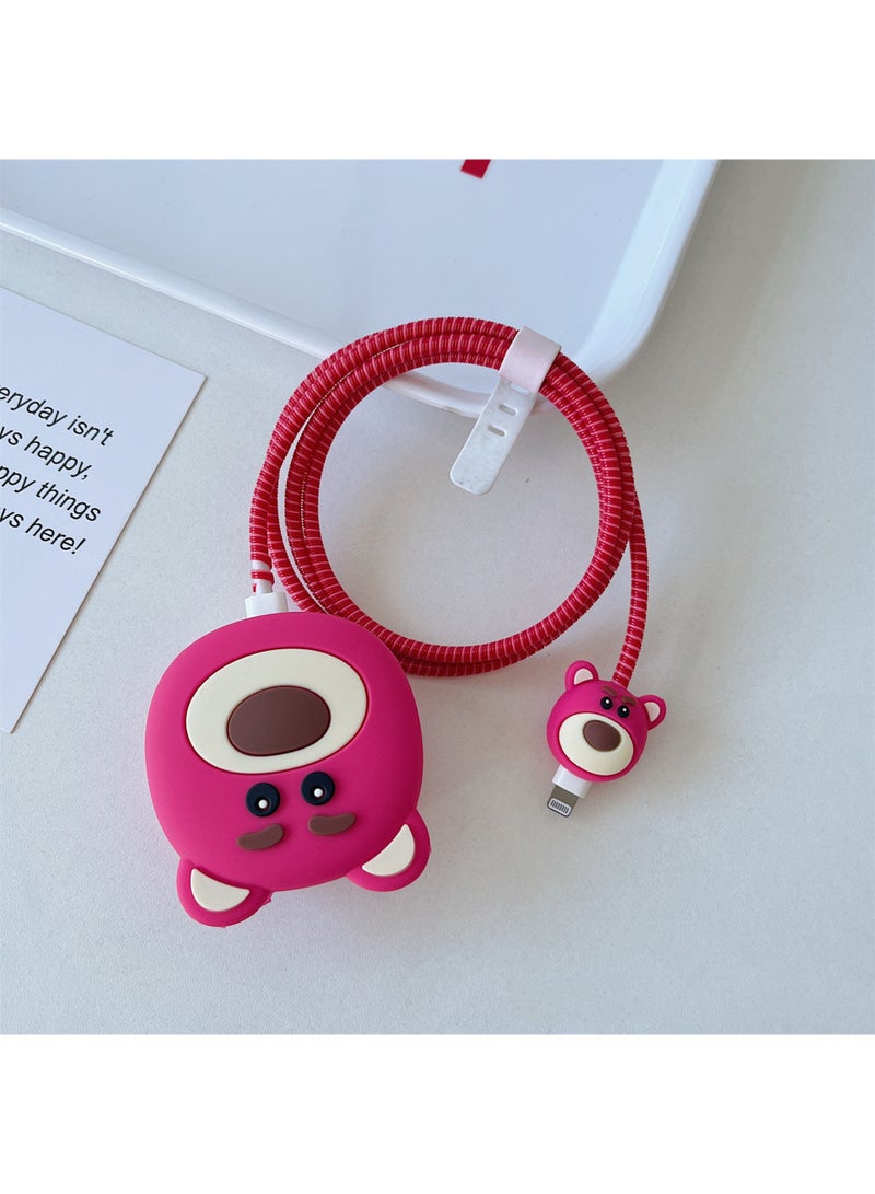 3D Cartoon Series Slim Charger Protector Compatible with iPhone 18W 20W Fast Charging Cable Protector Cover Data Cable Protector  - Image 2