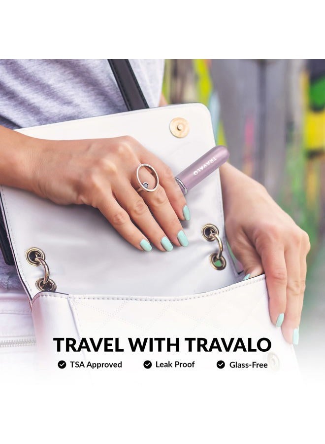 Travalo Bijoux Oval Perfume Atomizer - Elegant Design for Valentine's Day - Reusable, Airtight, Easy Fill Mini Pump Sprayer - Crystal-Like Outer Shell - Red - Image 5