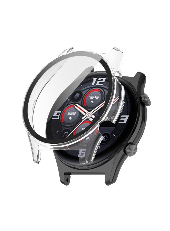 ChicVibe Case for Honor Watch GS 3, PC Shell+Tempered Glass Integrated Design, Anti Fall and Scratch Resistant, High-Definition and Transparent, Honor Watch GS 3 cover, Transparent - Image 1