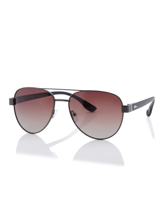 Lee Cooper Polarized Sunglasses Gun Frame Gradient Brown Mirror Lens 60mm  - LC1201C03