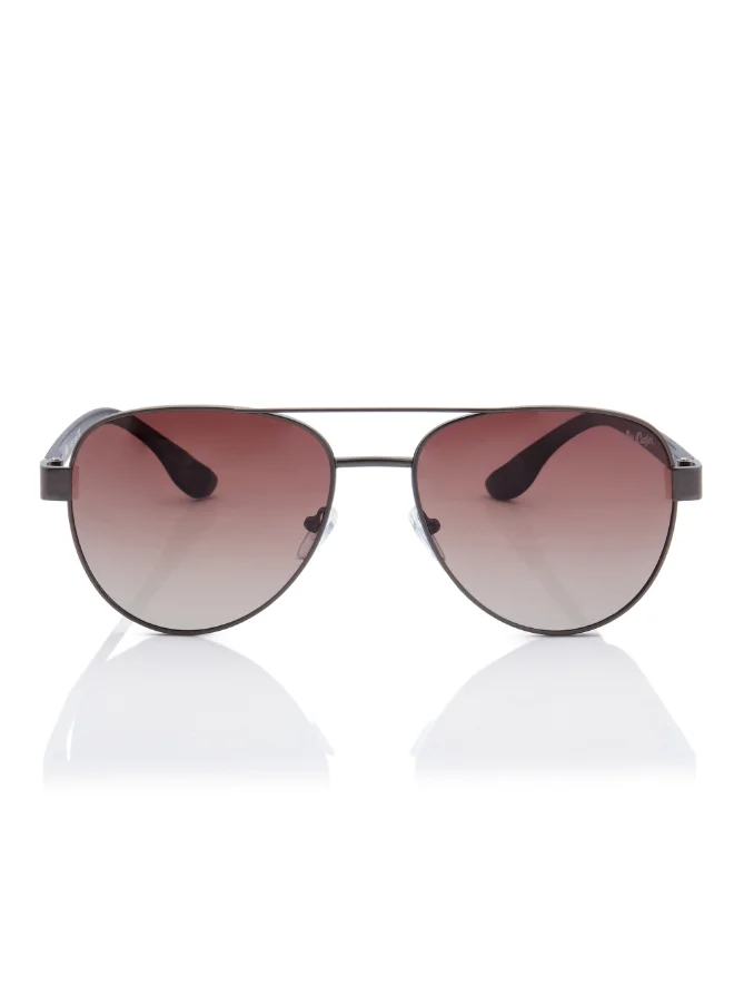 Lee Cooper Polarized Sunglasses Gun Frame Gradient Brown Mirror Lens 60mm  - LC1201C03