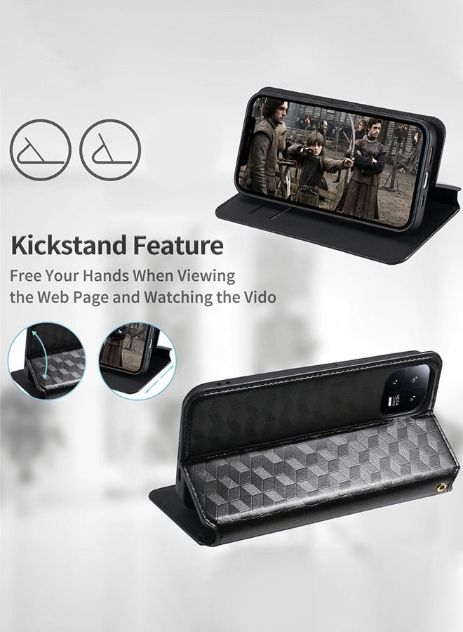 GROIC Compatible with Xiaomi 13 6.36 Inch Case,Premium Leather Wallet Case Kickstand and Card Slots,Visual Stereoscopic Embossing Design Flip phone Shell for - Image 4