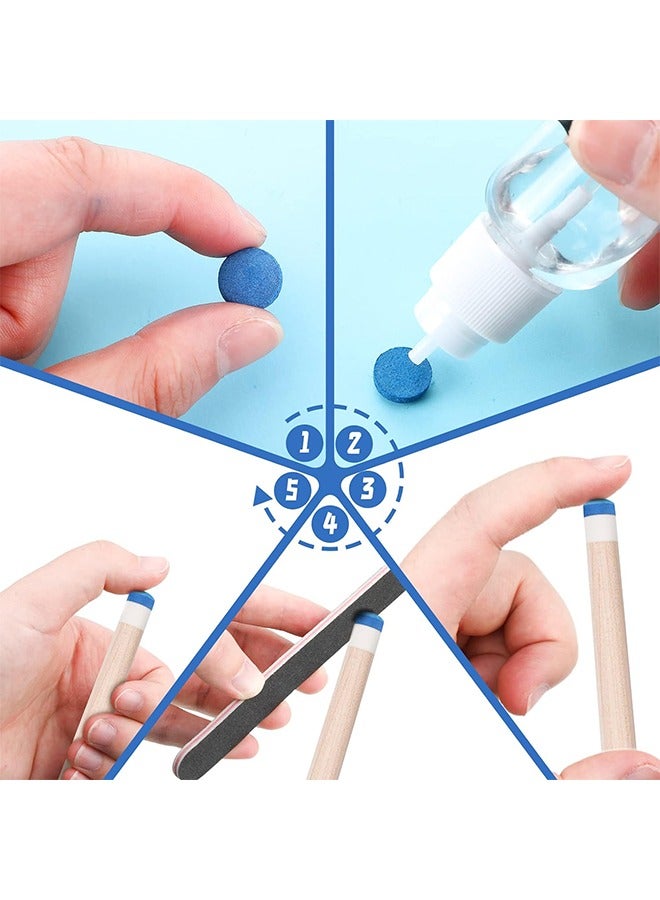 50 قطعة بلياردو بركة جديلة نصائح تجمع جديلة استبدال كيت تجمع عصا نصائح نصائح جديلة البلياردو مع صندوق تخزين لجديلة حمام السباحة والسنوكر - Image 3