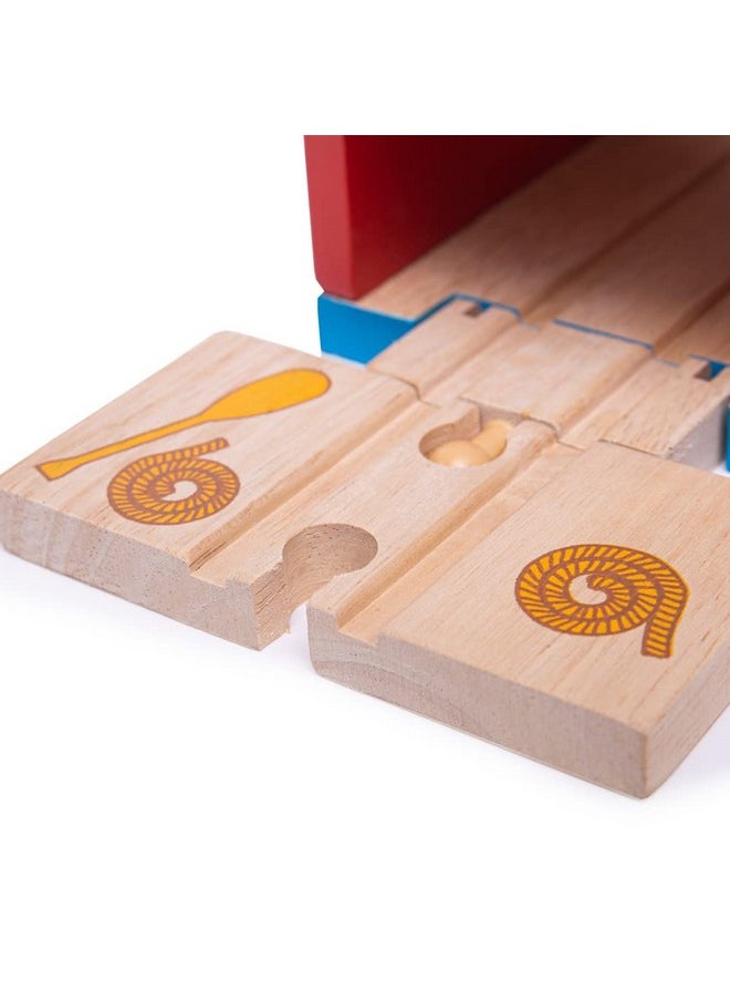 Bigjigs Rail Bigjigs Rail Wooden Pirate Ship Galleon - Pirate Accessories for Wooden Train Sets, Bigjigs Train Accessories, Pirate Ship Toys for Kids, Wooden Toys for 3 4 5 Year Olds  - Image 3