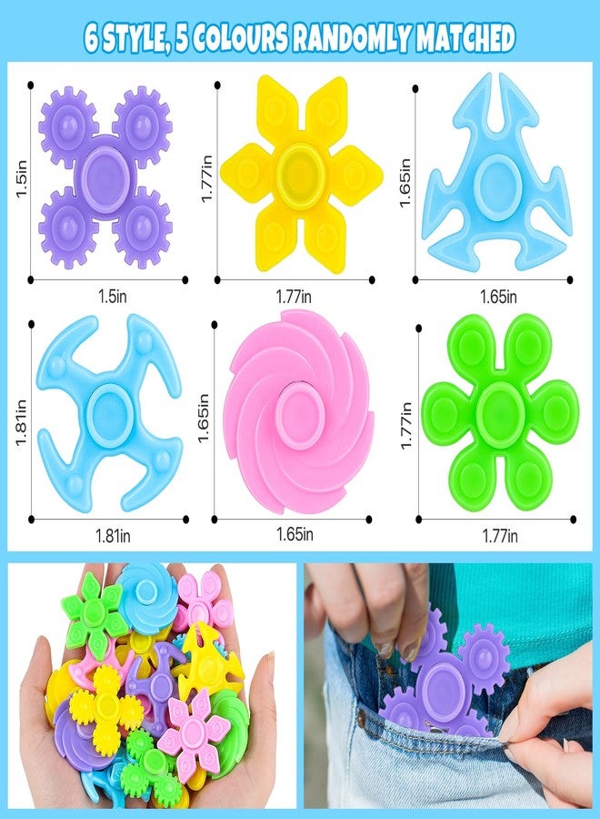 nicknack 60 PCS Easter Mini Fidget Spinners Goodie Bags Stuffers for Kids Bulk Fidget Toy Party Favors Goodie Bag Stuffers for Stress Relief Sensory Toys for Classroom Prizes, Return Gifts for Kids - Image 2